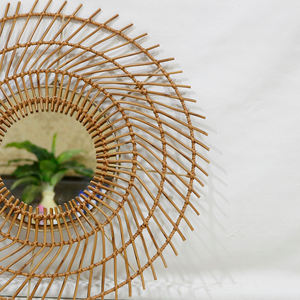 Artex Dong Thap Factory Handmade <b>Bamboo</b> <b>Mirror</b> Vietnam Vintage Wall Decor CH4018A-1BR for Living Room - Product Image 3