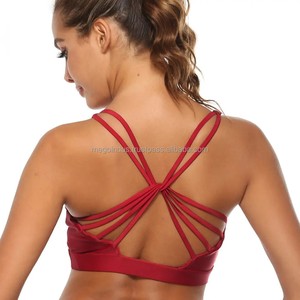 Wholesale Custom Logo Children Seamless Reversible Adjustable Workout Yoga <b>Bra</b> Gym Fitness Sports Crop <b>Open</b> Back Thin Strap - Product Image 4
