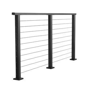 Kit Completo Ringhiera a Cavo da 6,5 piedi, Corrimano in Acciaio Inossidabile Nero Opaco Alto 35 Pollici, Tagliabile per Ringhiere Interne/Esterne - Product Image 1