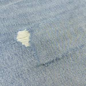 Pantalones Cortos Bermuda de Mezclilla Rasgados de Cintura Media para Hombre, Estilo Casual de Lona de Algodón Lavado con Cierre de Botones - Product Image 6