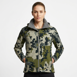 Vêtement de sport unisexe personnalisable en microfibre respirante, imperméable, à séchage rapide, avec capuche, fermeture éclair et col montant, pour toutes les saisons. - Product Image 2