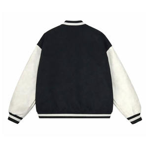 Chaqueta Bomber Varsity para Hombre, Cuello Redondo, Cierre de Cremallera, Tejido Impermeable, Cortavientos y Transpirable, Manga Larga, Impresión de Logotipo Personalizado - Product Image 6