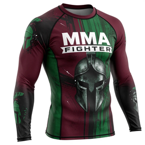 Rashguards de MMA y BJJ con Estampado Digital Personalizado en Colores y Tallas, Ecológicos, de Manga Larga, en Tela de Poliéster/Spandex - Product Image 3