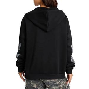 Nouveaux sweats à capuche à fermeture éclair papillon pour femmes, vente en gros de vêtements de fitness, sweats à capuche de yoga, logo personnalisé imprimé, sweats à capuche tendance - Product Image 3