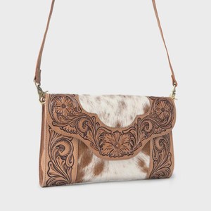 Bolso Bandolera de Cuero Vacuno con Diseño Floral Grabado a Mano – Bolso de Hombro Vintage para Mujer - Product Image 2