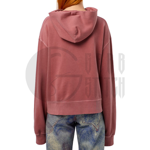 Sudadera con Capucha Oversize para Mujer, Estilo Casual Urbano, Forro Polar, Bolsillo Canguro, Mezcla de Algodón, Prenda de Moda - Product Image 6