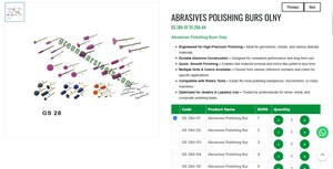 <b>Abrasive</b> Polishing Burs Set for Rotary <b>Tools</b> Jewelry Making <b>Tools</b> Gemstone Metal Finishing Bur Goldsmith <b>Tool</b>| Item No GS-28A-01 - Product Image 3