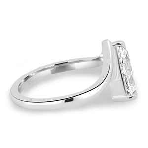 Anillo de Moissanita de 3CT con Corte de Pera y Banda en V para Mujer, Plata 925 Original, para un Toque de Encanto Brillante, Regalo de Promesa para Enamorados - Product Image 5