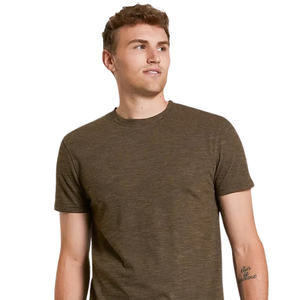 T-shirt Homme Slim Fit Col Rond Manches Courtes Minimaliste Décontracté Personnalisé Vente en Gros Coton Jersey Tee Top Basique Quotidien OEM - Product Image 3