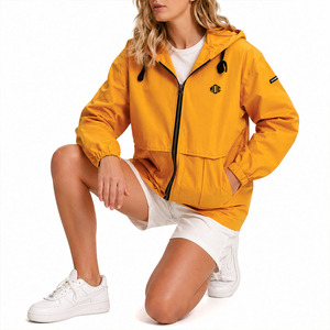 Trendy Wholesale Women Orange Hooded <b>Rain</b> Windbreaker <b>Jacket</b> Custom <b>Lightweight</b> Waterproof Outdoor Casual Zip Up <b>jacket</b> for <b>men</b> - Product Image 4