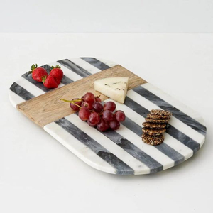 Tabla de Cortar de Mármol Natural Blanca con Logotipo Personalizado, Tabla de Cortar de Piedra No Porosa para Utensilios de Cocina y Uso Profesional en Panaderías - Product Image 6