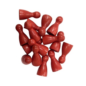 Jeu d'échecs en bois avec pions rouges 12*24mm, 100 pièces - Product Image 1