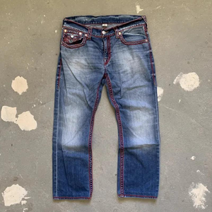 Servicio OEM, Jeans de Mezclilla con Logotipo Personalizado, Ropa Urbana para Hombre, Jeans de Mezclilla de Alta Calidad para Hombre, Pantalones de Color Sólido - Product Image 1