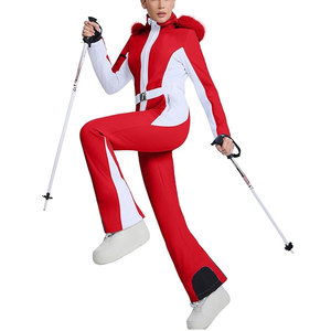Combinaison de ski une pièce pour femme, coupe ajustée, isolée, imperméable, coupe-vent, combinaison de snowboard d'hiver, tenue de ski chaude pour l'extérieur - Product Image 4