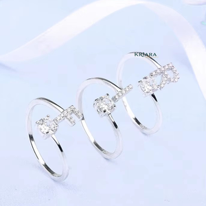 Anillos de Diamantes de Plata 925 con Oro Blanco para Mujer, Corte Brillante Redondo, Color G, Diamantes Cultivados en Laboratorio, Joyería Clásica de Compromiso - Product Image 3