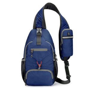 Sac bandoulière multifonctionnel élégant et tendance, unisexe, avec fermeture éclair, en tissu polyester personnalisé de haute qualité, plusieurs compartiments - Product Image 1