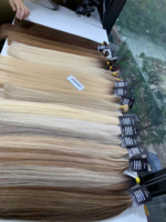 Extensions de cheveux humains naturels ondulés 100 % vierges vietnamiens, les plus vendues, perm perméable, blond éclatant, super double épaisseur pour femmes