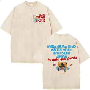 T-shirt vintage décontracté pour homme en jersey de coton respirant à manches courtes et coupe oversize, avec imprimé grenouille et texte, col rond - Product Image 3