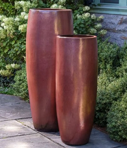 Macetas Altas de Metal Color Cobre para Interiores y Exteriores, Jarrón Decorativo para Jardín, Maceta Grande Moderna para Plantas - Product Image 3