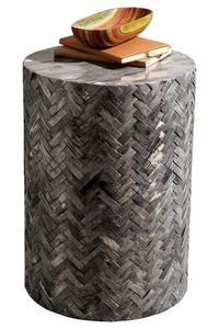 Table à tiroirs en os incrusté de la marque ILAHI, design moderne, détails en agate, rangement à trois niveaux, meuble portable pour la maison - Product Image 2