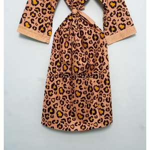 ชุดนอนผ้าฝ้ายหรูหรา คิโมโนยาวลายดอกไม้ ระบายอากาศได้ดี ใช้ได้ทุกฤดู ของขวัญคริสต์มาสที่สมบูรณ์แบบสำหรับผู้หญิง - Product Image 6