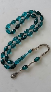 Rosario Religioso Turco Hecho a Mano con Resina Ecológica, 33 Cuentas, Tasbih Musulmán Islámico, Zona de Arte Creativo, Personalizable - Product Image 6