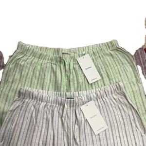 Pantalones de mujer de cintura alta con estampado de verano transpirable suave, pantalones largos informales con cierre de cintura elástica con pierna ancha para ropa de calle - Product Image 4