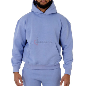 Sudadera de Hombre, Gruesa, 100% Algodón, Felpa Francesa, Hombros Caídos |   Logotipo Personalizado en Blanco Estilo Vintage |   Fabricante OEM - Product Image 2