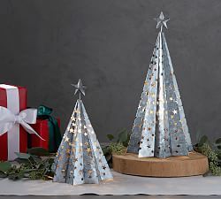Décorations d'anges en métal avec accents étoiles et cœurs, centres de table modernes pour la décoration de table de Noël - Product Image 1