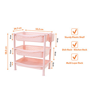 Égouttoir à vaisselle à 3 niveaux avec porte-ustensiles, égouttoir de cuisine pour assiettes, bols, tasses et rangement de couverts - Product Image 2