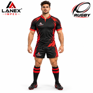 Wholesale <b>Rugby</b> Uniform Sets Custom Design Sublimation <b>Rugby</b> Jerseys and <b>Shorts</b> Breathable Polyester Team Sportswear for Clubs - Product Image 2