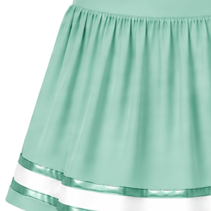 Mint <b>Green</b> Cheerleading <b>Skirt</b> <b>Pleated</b> Athletic Uniform <b>Skirt</b> With Striped Trim Team Performance Wear Custom Sports Apparel - Product Image 5