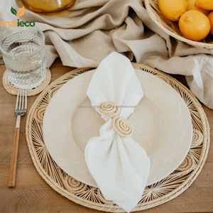 Decoración de Mesa Boho Hecha a Mano, la Mejor al por Mayor, Mantel Individual de Ratán Natural Tejido Estilo Marino, Iraca, Palma, Hecho a Mano - Product Image 5