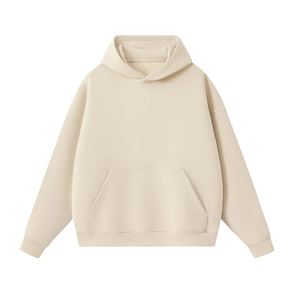 เสื้อฮู้ดดี้ผ้าฟลีซคุณภาพสูง 380GSM ไม่มีเชือกผูก ทรงหลวม ไหล่ตก สำหรับผู้ชาย ผ้าฝ้าย พิมพ์ลายปักได้ตามสั่ง - Product Image 1