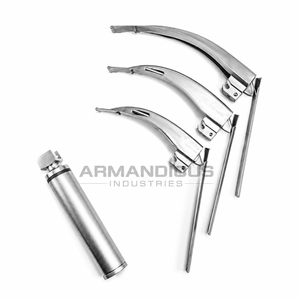 Faseroptisches McCoy-Laryngoskop-Set mit Stahlklingen 123, manueller mittelgroßer Griff, flexible Spitze, HNO-Diagnostik, CE-zertifiziert - Product Image 5