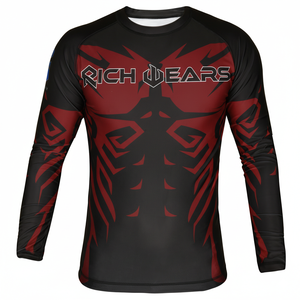 Rashguard de Jiu Jitsu pour Adultes, Maillot de Compression Dry-Fit pour MMA, BJJ, Grappling, Tenue d'Arts Martiaux No-Gi, Spandex/Polyester 240g - Product Image 1