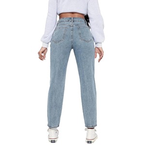 Pantalones Vaqueros de Mezclilla Personalizados de Alta Calidad para Mujer, Corte Ajustado, Cintura Baja, Lavados - Product Image 6