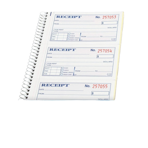 A4a5a6 tiền chuyên nghiệp và cho thuê sổ nhận hai phần carbonless sao chép xoắn ốc RÀNG BUỘC (3 gói) xoắn ốc ràng buộc thiết kế NCR sách - Product Image 1