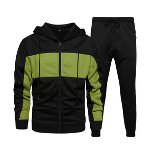 Conjunto Deportivo de Invierno para Hombre, Estilo Hip Hop, con Capucha, 2 Piezas, con Cordón Ajustable, Material de Punto Transpirable, Diseño Elegante, Cómodo y Suave - Product Image 1