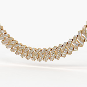 Cadena Cubana de Oro 14K con Diamantes CVD Cultivados en Laboratorio EF VVS VS, Pavé de 22 Pulgadas, Cadena de Lujo Iced Out para Hombres y Mujeres - Product Image 4