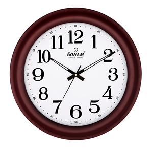 Bold Numeric Modern Cherry Wood White <b>Wall</b> <b>Clock</b> Feel Like <b>Vintage</b> <b>Wall</b> <b>Clock</b> Feature Like Silent <b>Wall</b> <b>Clock</b> for Home - Product Image 1