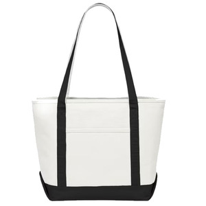 Spacious Beach <b>Canvas</b> <b>Tote</b> Bag Custom Manufacturing Multiple Zipper Closure Reusable Heavy Duty 100% Cotton <b>Canvas</b> Fabric - Product Image 5