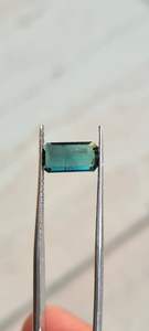 Tourmaline indicolite naturelle facettée, taille octogonale, pierre précieuse bleu-vert irisée pour la fabrication de bijoux - Product Image 4