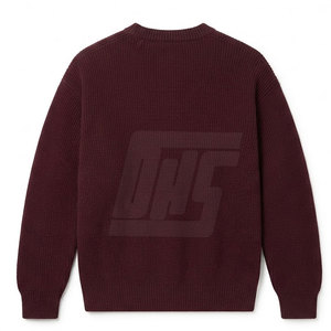 เสื้อสเวตเตอร์คอกลมผู้ชาย ผ้าถักนุ่ม น้ำหนักเบา อุ่นสบาย เหมาะสำหรับใส่ในฤดูหนาว ขอบเสื้อแบบริบ ทรงพอดีตัว สวมใส่สบาย และดีไซน์ทันสมัย - Product Image 2