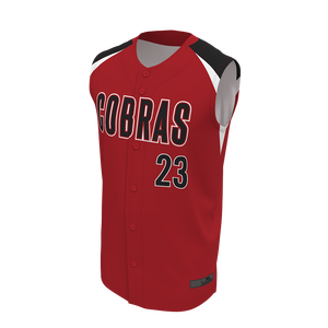 Maillot de baseball personnalisé sans manches à boutons, uniforme d'équipe personnalisé pour les écoles, les clubs, les ligues, logo, numéro, été, séchage rapide - Product Image 4