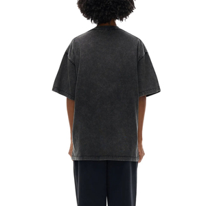 Camiseta de Cuello Redondo con Lavado Ácido, Corte Holgado, para Adultos, Venta al Por Mayor, Alta Calidad, Ecológica, 100% Algodón, Impresión Serigráfica - Product Image 4