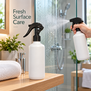 Botella de Spray con Gatillo de 300 ml de HDPE para Cocina |   Contenedor de Limpieza de Plástico Reutilizable para Superficies de Vidrio del Baño y Productos de Cuidado del Hogar - Product Image 3