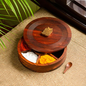 Wood Spice <b>Box</b> Kitchen Home Natural Acacia Wood Spice Keeper Attractive Design Wood Spice <b>Box</b> Best Price - Product Image 4