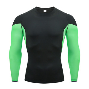 Compression Tops Supplier Flexible <b>Men</b> Compression Shirts Breathable Athletic Sportswear Manufacturer Running Compression Shirt - Product Image 6