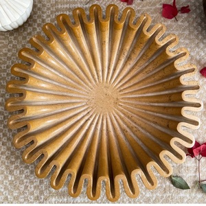 Luxury Handmade Mustard Marble Bowl Elegant Decorative Fruit Holder Modern <b>Table</b> Multi-Functional Home Decor Ramadan Diwali - Product Image 1